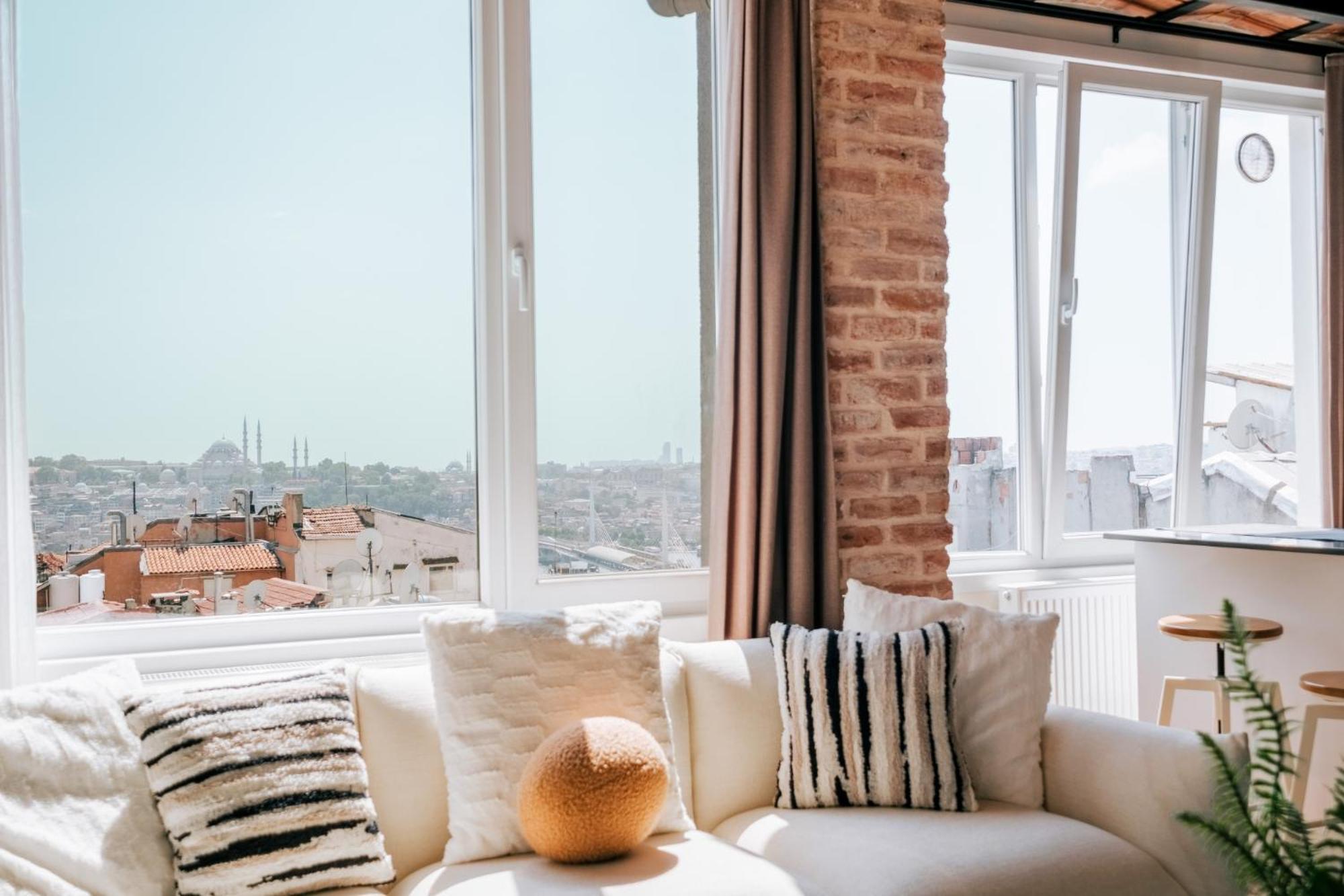 Flat W City View Near Galata Tower In Istiklal Ave Appartement Istanboel Buitenkant foto